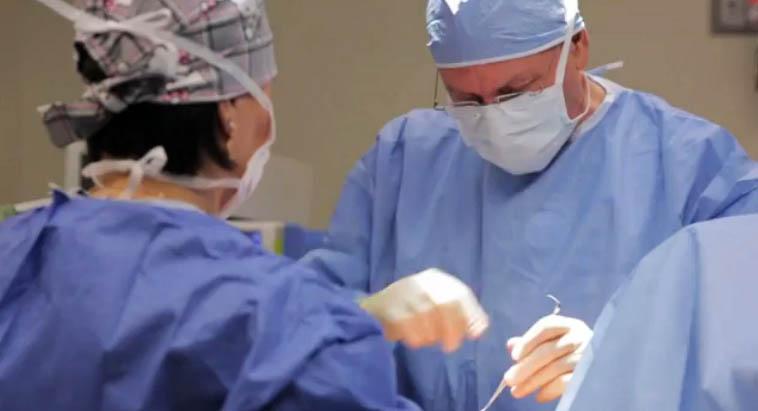 Dr. Franklin Rose performing surgery in the accredited private facility
